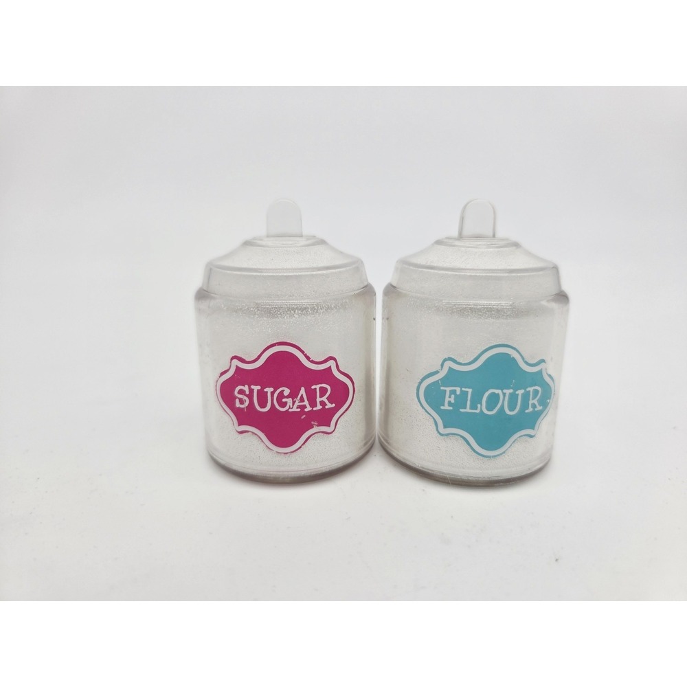 American Girl Doll Gourmet Kitchen Flour ‎ & Sugar Canister Cooking Baking Food